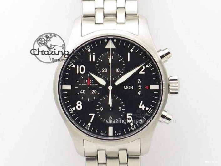 MIROTIME 0116 Fashionable Mark XVIII IW327002 V6F Best Edition White Dial On Black Leather Strap A 7312